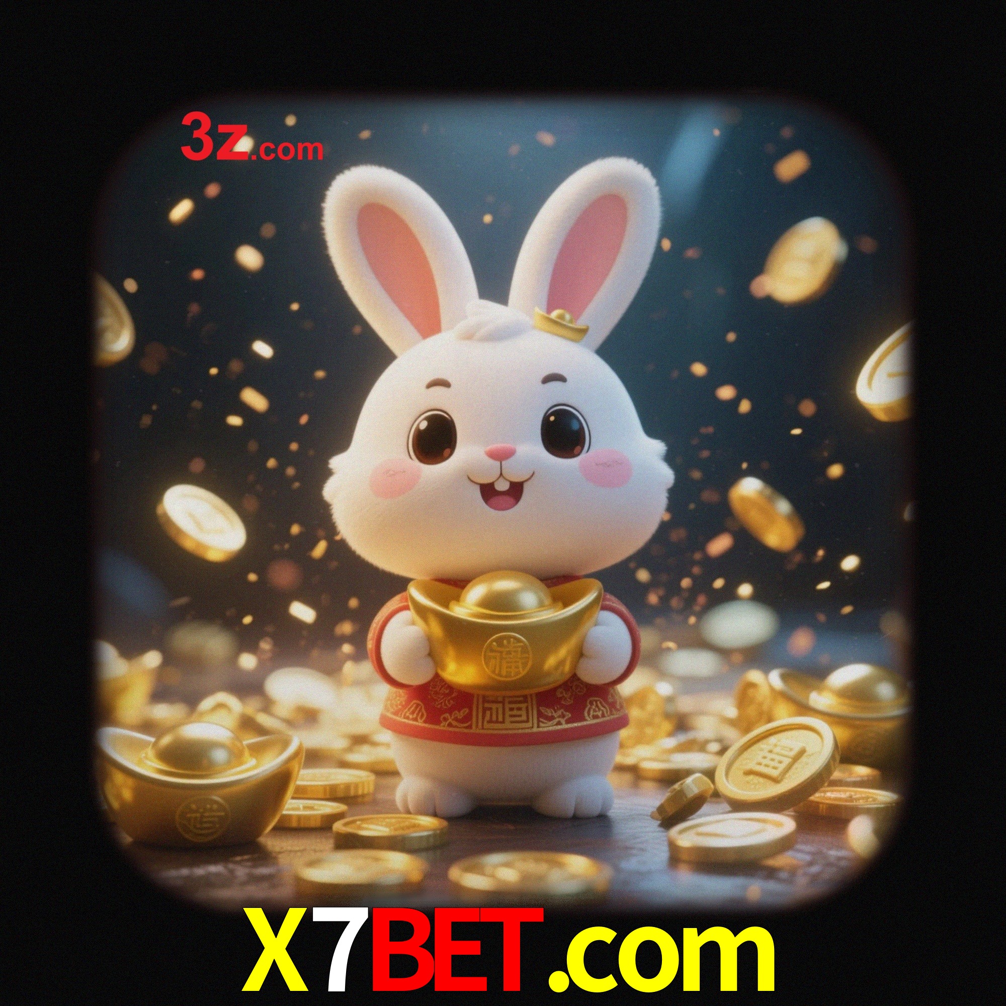 Slot machine 3D icon with number 7 and 1